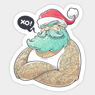 Hipsta Claus Sticker